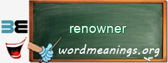 WordMeaning blackboard for renowner